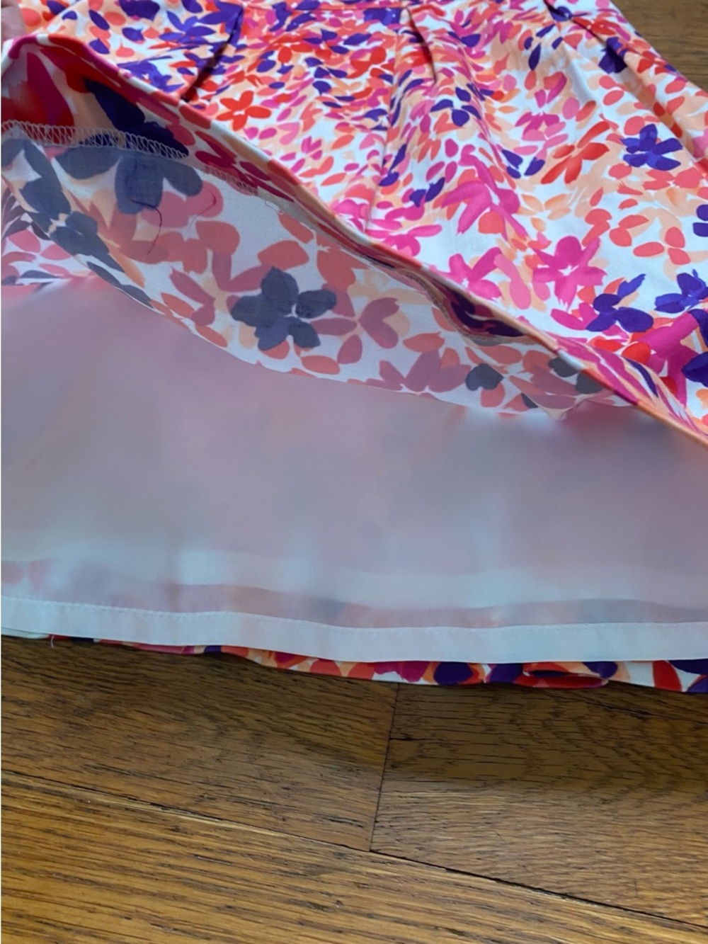 Shoshanna Strapless Floral Dress Size 6 Pink Purple Fit & Flare - Picture 4 of 10